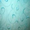 Aqua Swirl Organza - Sparkle/Embroidery Organza Overlays Rental Fabric Sample
