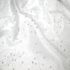 Snow White Embroidery Taffeta - Designer Fabrics Table Linens Rental Fabric Sample