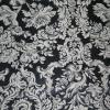 Black Miranda - Damask Table Linens Rental Fabric Sample