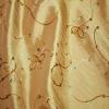 Gold Embroidery Taffeta - Designer Fabrics Table Linens Rental Fabric Sample