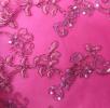 Fuchsia Flowery Meadow - Glitz/Glamour Chiavari Chair Jackets/Caps Rental Fabric Sample